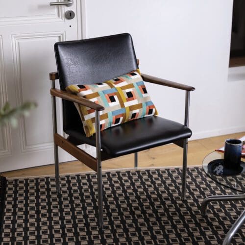 Pablo black and sand modern rug